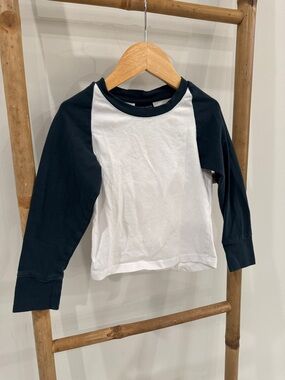 Play Condition Little Bipsy Two-Tone Raglan Long Sleeve Tee in White and Black